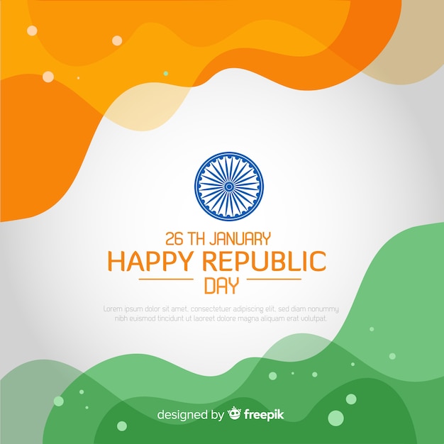 Free vector flat indian republic day background