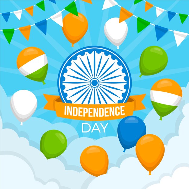 풍선 플랫 인도 공화국의 날