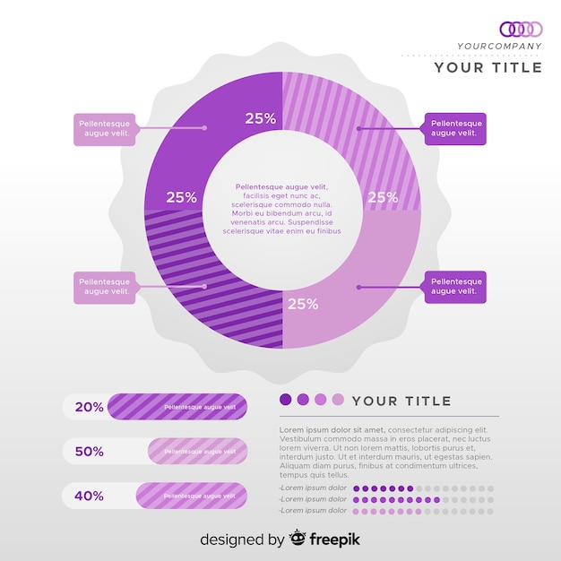 Modello di progettazione infografica piatta