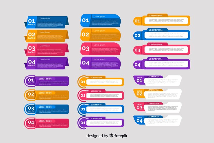 Free Vector flat infographic element set