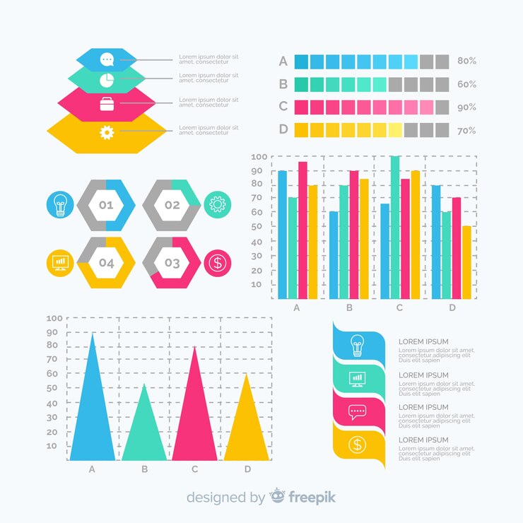 Free Vector flat infographic element template collection