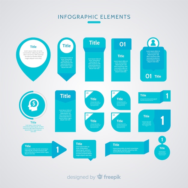 Vettore gratuito elemento di infografica piatta