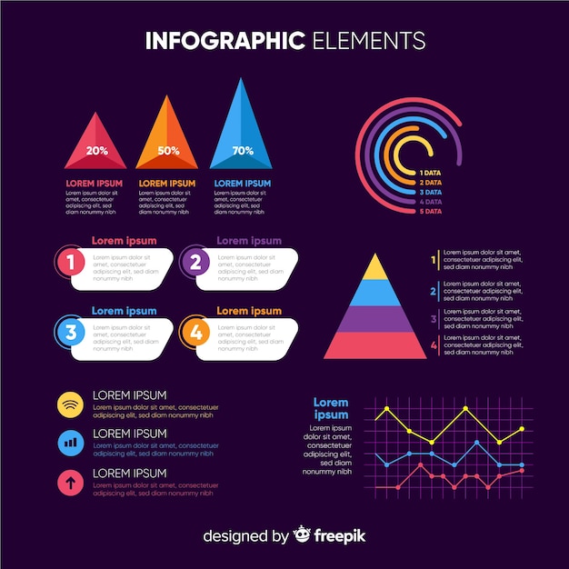 Шаблон плоских инфографики элементы