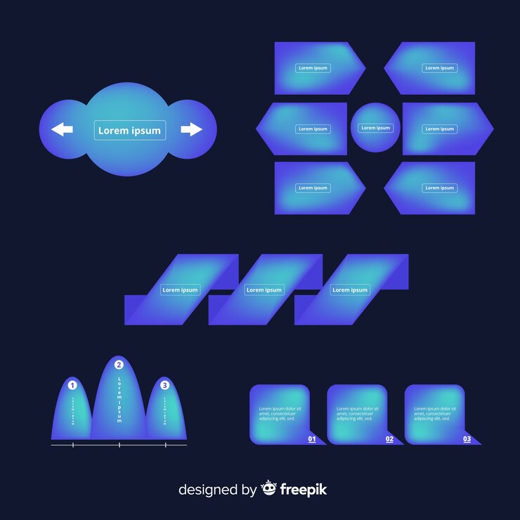 Free Vector flat infographic elements with stats collection