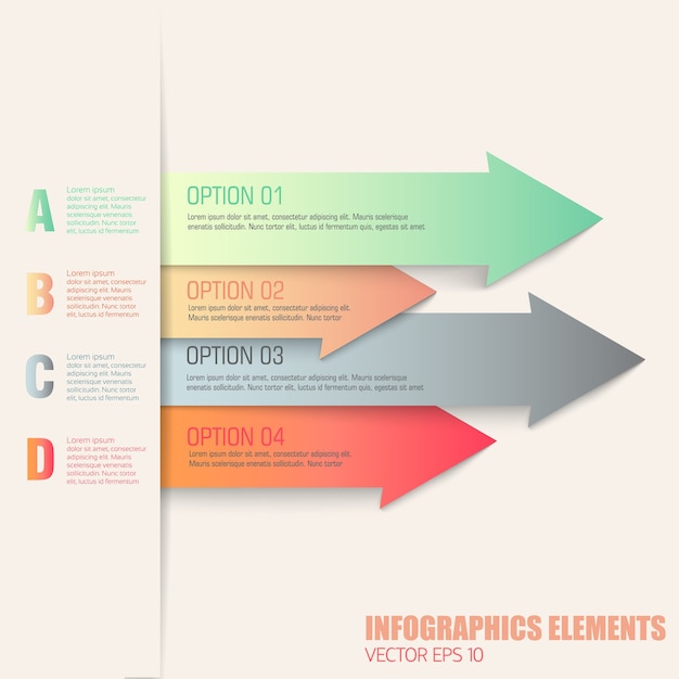 Flat infographic elements