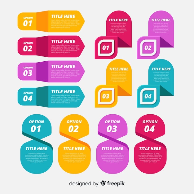 Free vector flat infographic elements