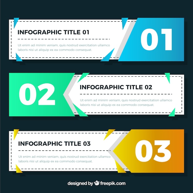 Flat infographic options