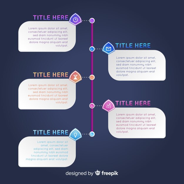 Sfondo modello infografica piatta