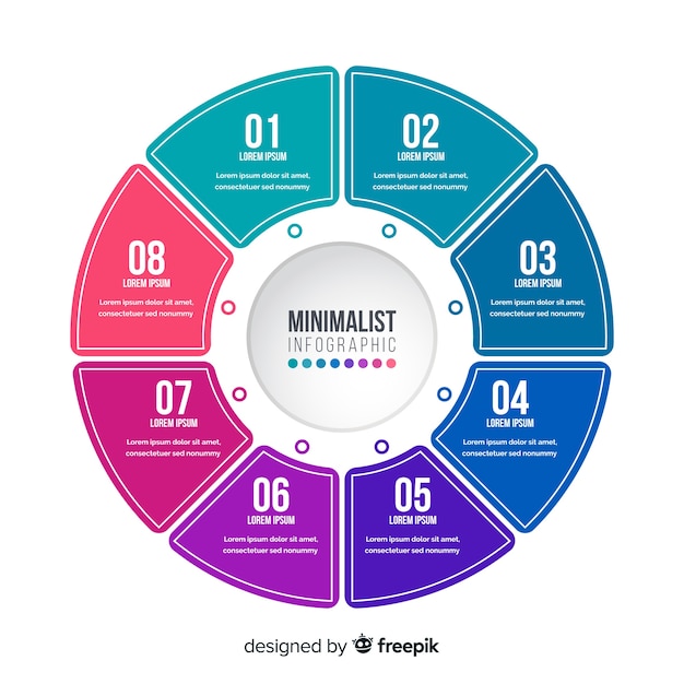 Sfondo modello infografica piatta