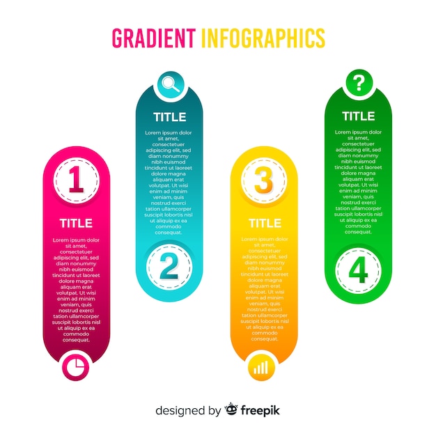 플랫 infographic 템플릿