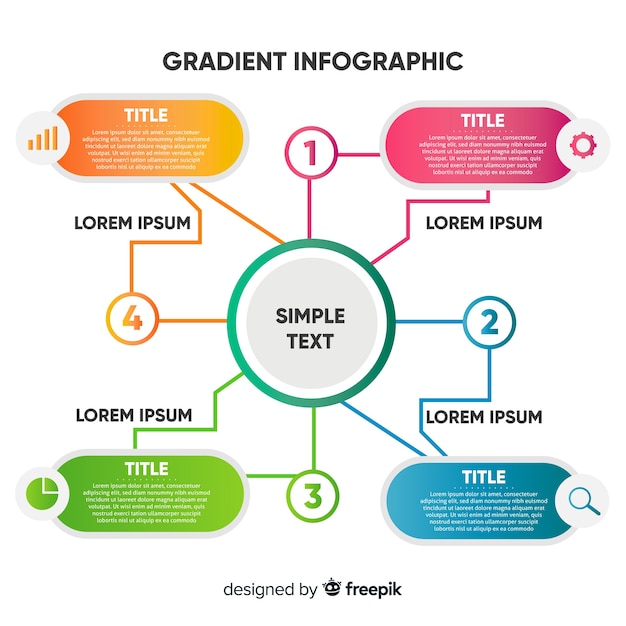 Flat infographic template