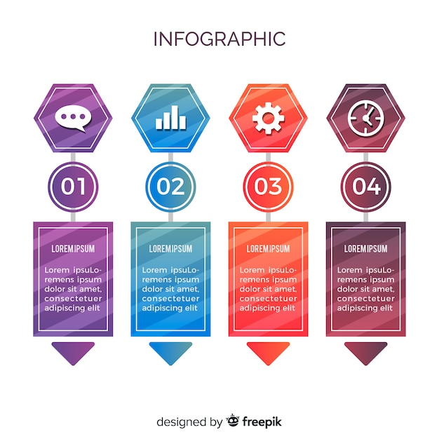 Free vector flat infographic template