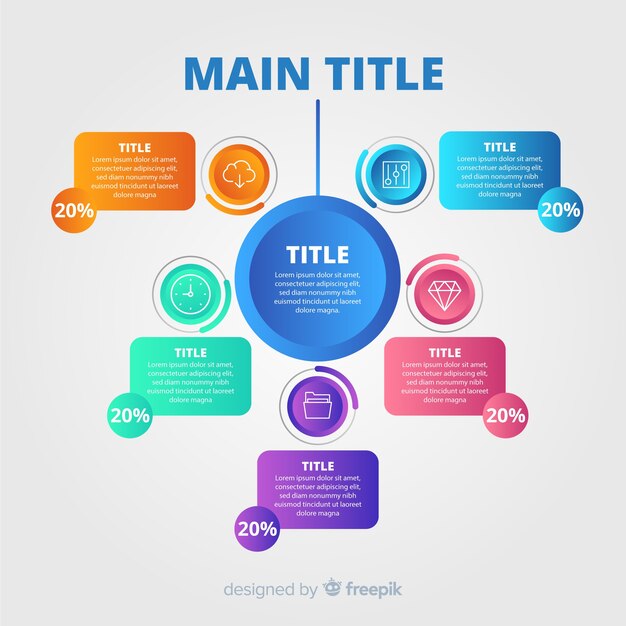 Modello di infografica piatto