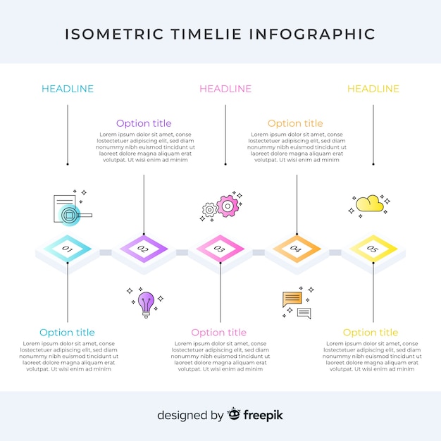 Flat infographic timeline template