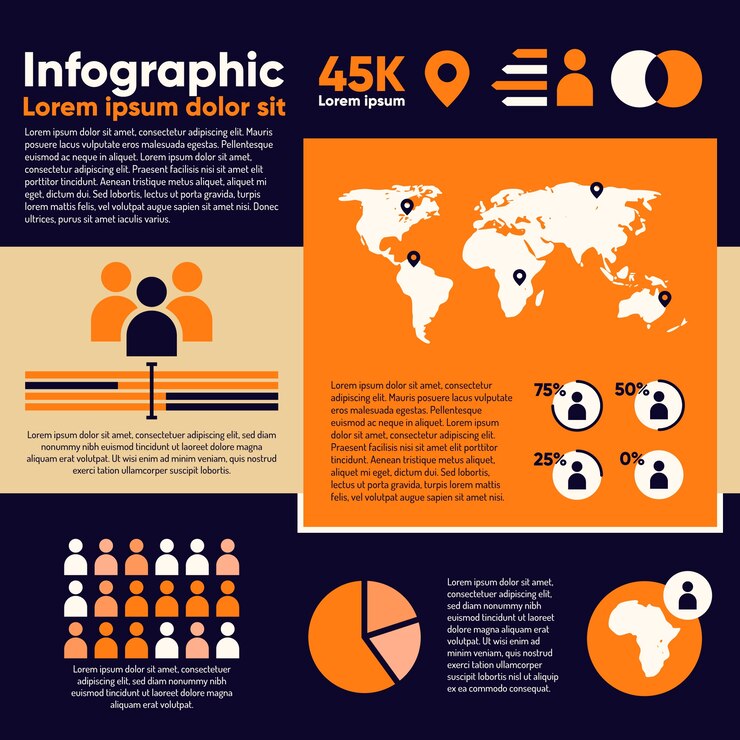 Free Vector flat infographic with data