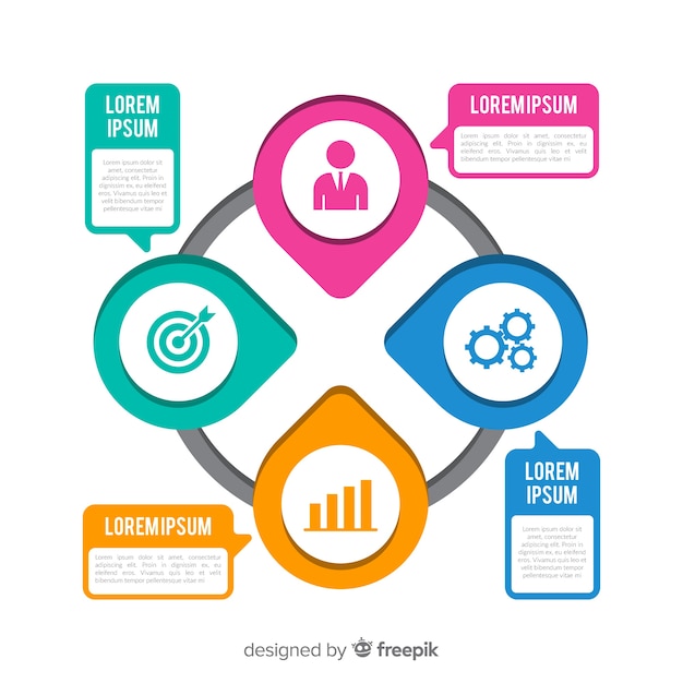 Vettore gratuito infografica piatta