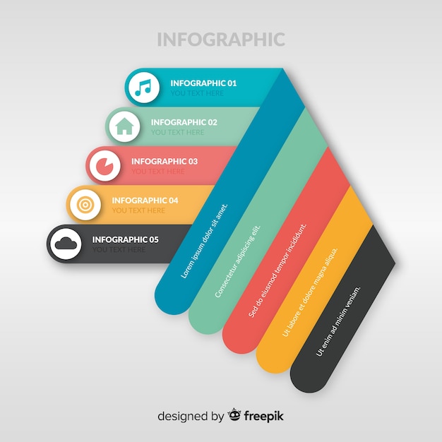 Free vector flat infographic