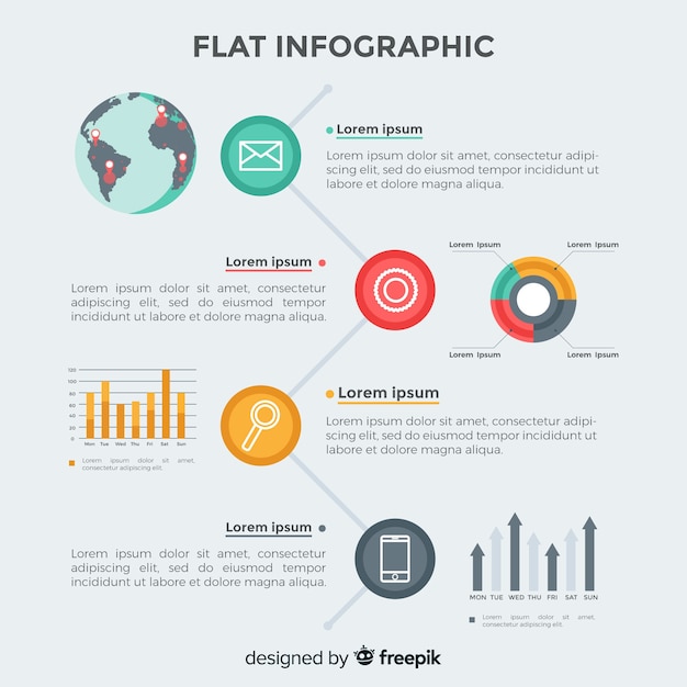 Flat infographic