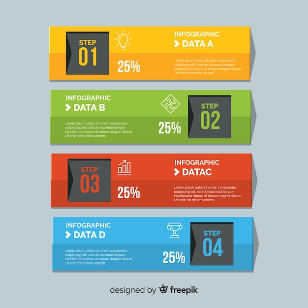 Free vector flat infographic