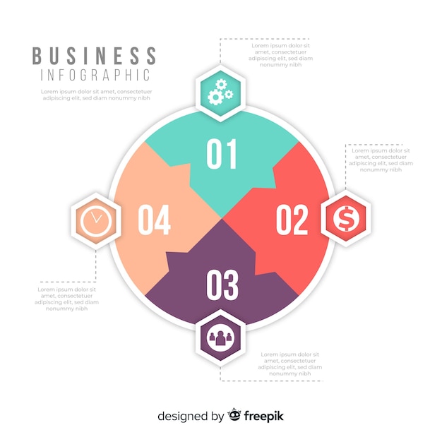 Vettore gratuito infografica piatta