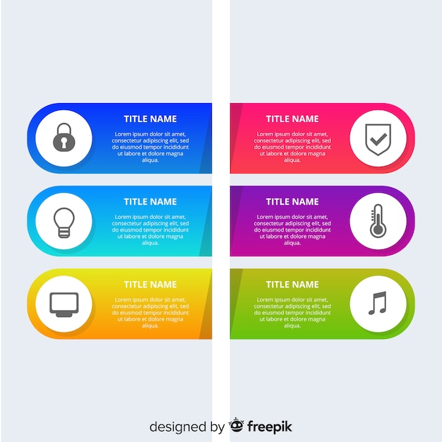 Free vector flat infographics background