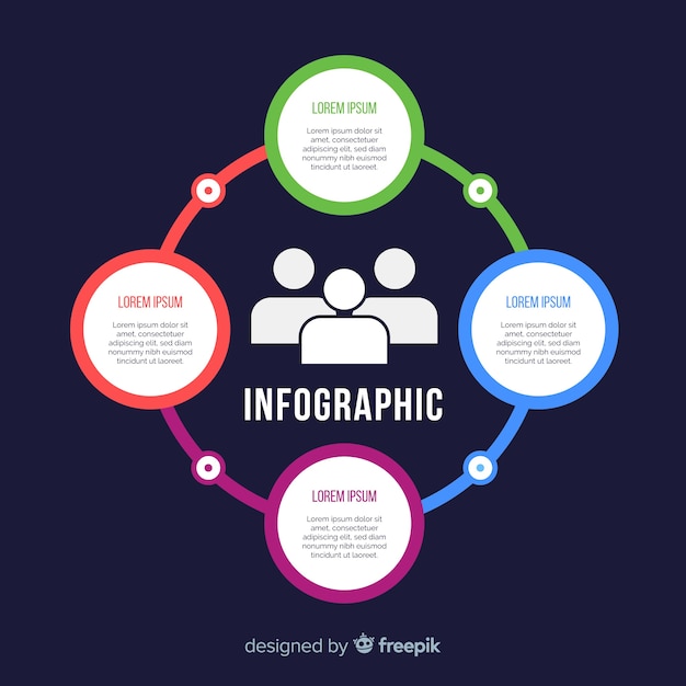 Sfondo infografica piatta