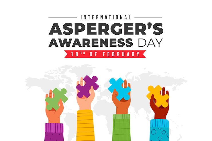 Free Vector flat international asperger day background