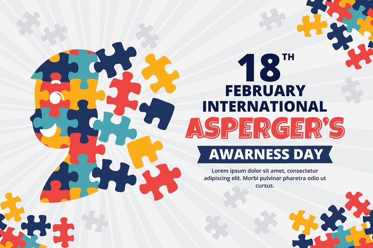 Free Vector flat international asperger day background