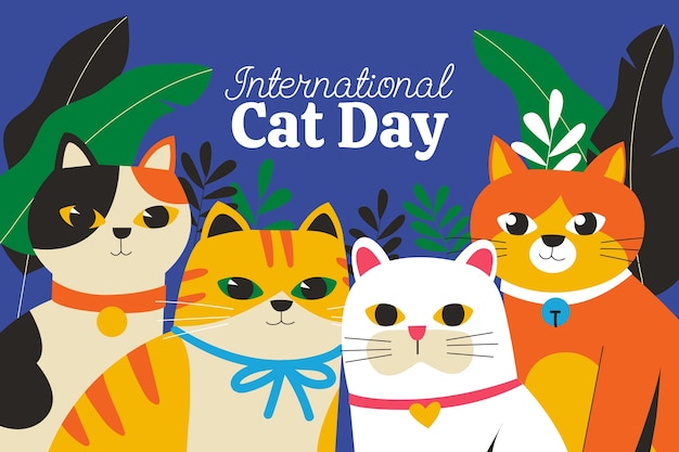 고양이와 평면 국제 고양이의 날 배경