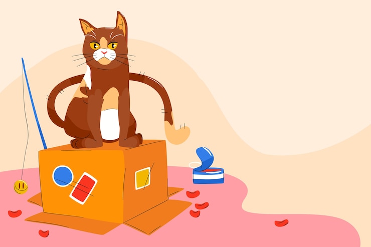 Free Vector flat international cat day background