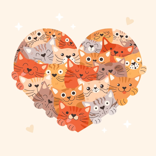 Cat Lover Heart Stock Vector Illustration and Royalty Free Cat Lover Heart  Clipart