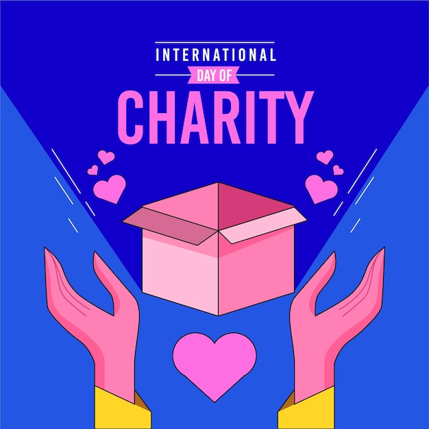 Free vector flat international day of charity