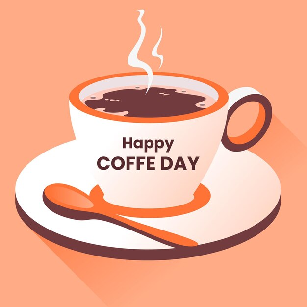 Free vector flat international day of coffee