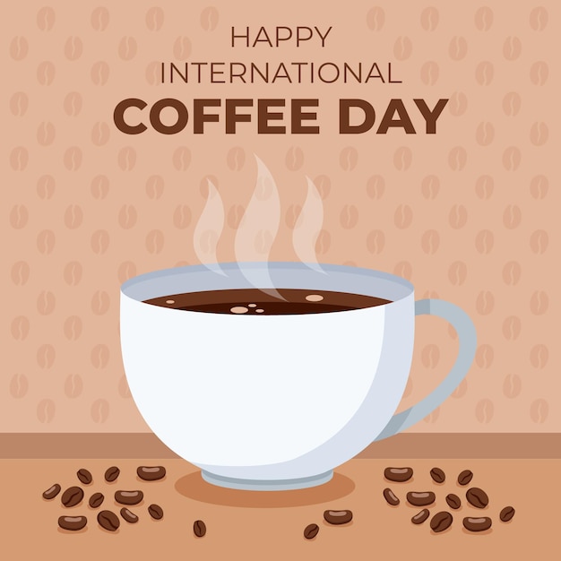 평평한 국제 커피의 날