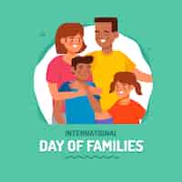 Free vector flat international day of families