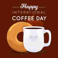 무료 벡터 평평한 국제 커피의 날