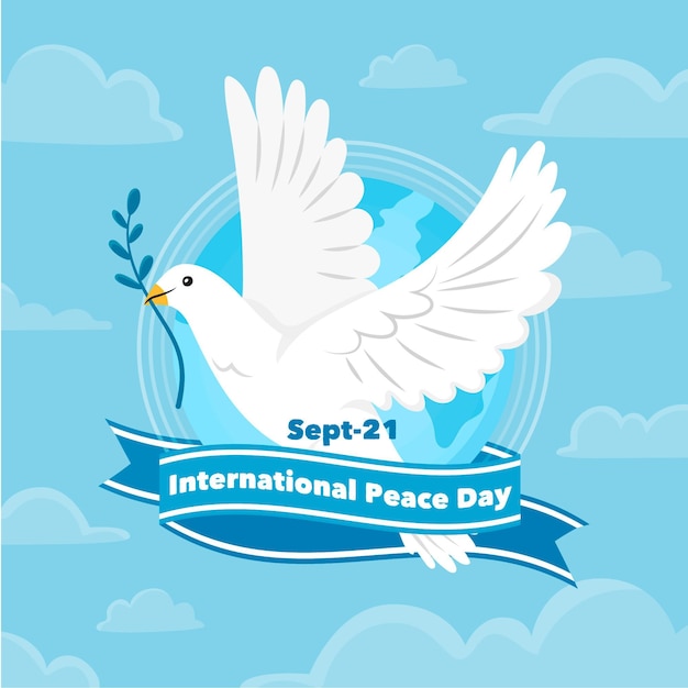 Бесплатное векторное изображение Единый международный день мира