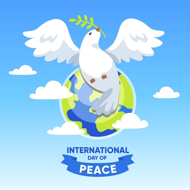 Free vector flat international day of peace