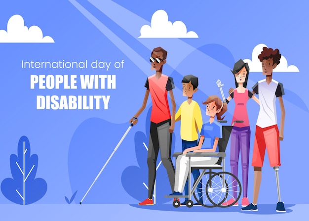 Free vector flat international day of people with disability