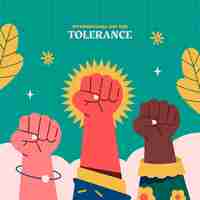 Free vector flat international day for tolerance illustration