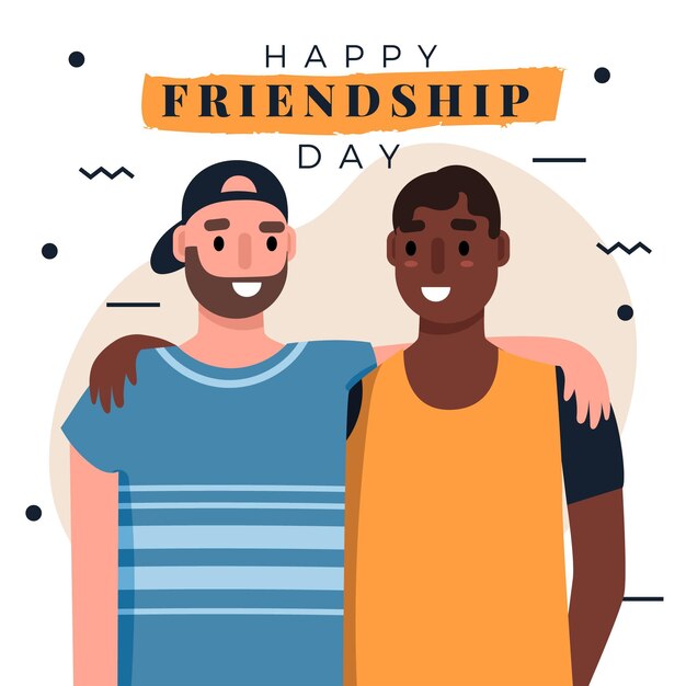 Flat international friendship day illustration