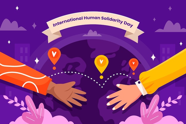 Free vector flat international human solidarity day background