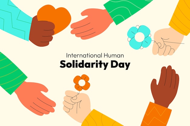 Free vector flat international human solidarity day background