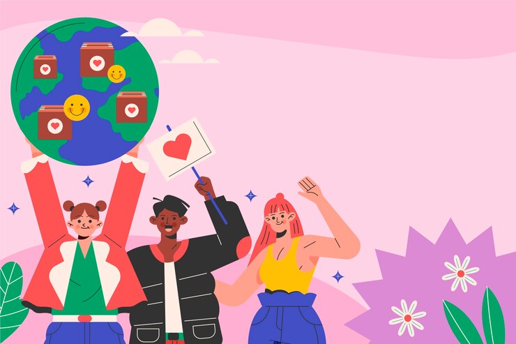 Free Vector flat international human solidarity day background