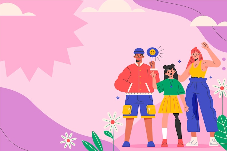 무료 Vector 평평한 국제 인간 연대의 날 배경