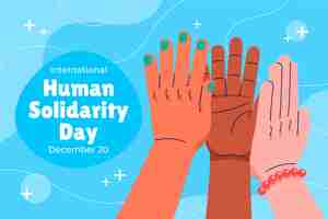 Free vector flat international human solidarity day background