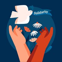 Free vector flat international human solidarity day illustration