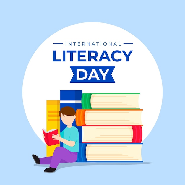 Flat international literacy day