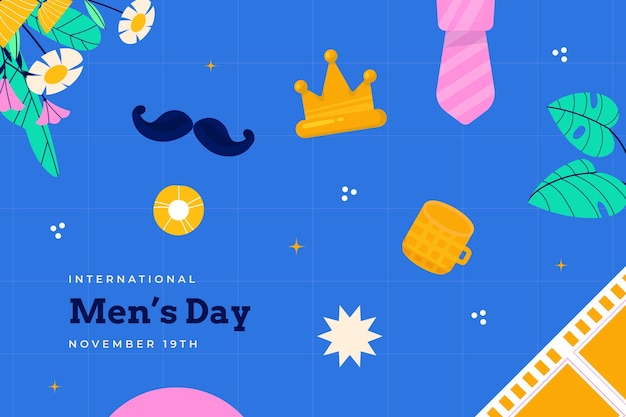 Free vector flat international men's day background