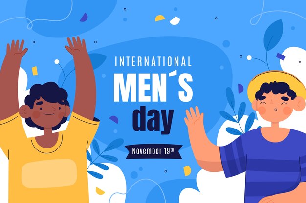 Free vector flat international men's day background